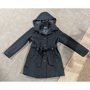 Vintage Liz Claiborne Black Wool-Blend Peacoat Size Medium
